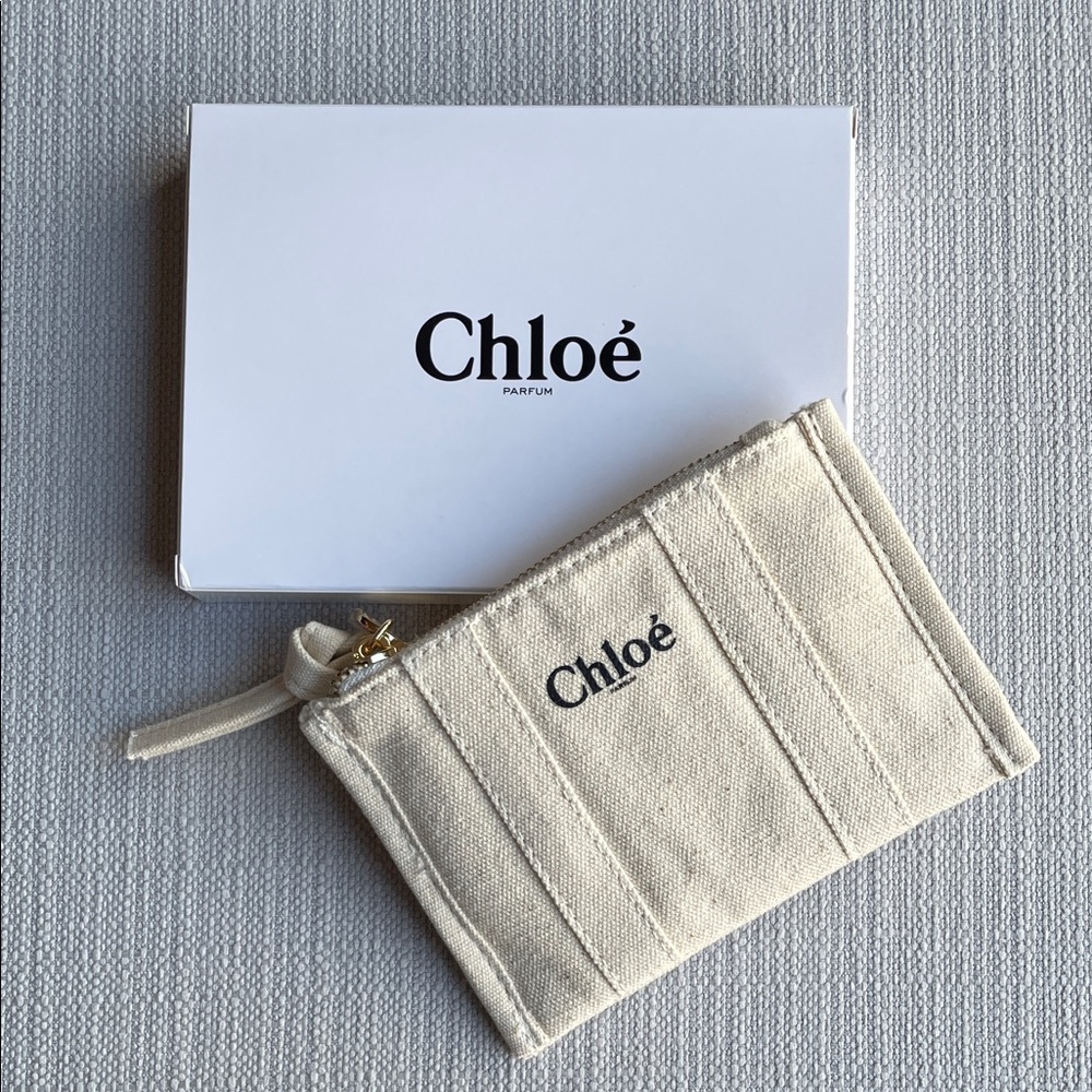 Chloe Canvas Zip Pouch in box